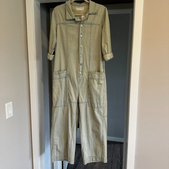Free People Light Blue Beam X-Small We The Free Margarita Jumpsuit NWT 207 - Picture 1 of 5